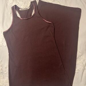 Michael Stars Women's Chocolate Brown Long Tank Dress - Size Small